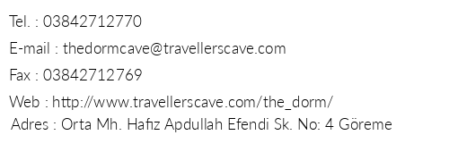 The Dorm Cave By Travellers telefon numaralar, faks, e-mail, posta adresi ve iletiim bilgileri